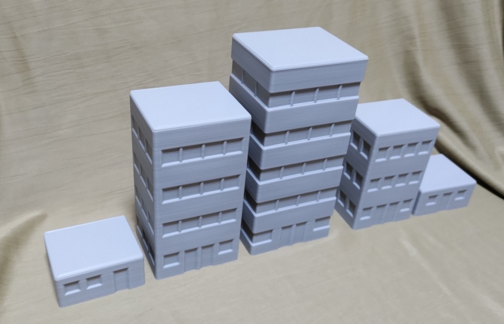重ねて収納ビルセット 3Dプリント用STLデータ Ver.2.0.0 or 1.0.1