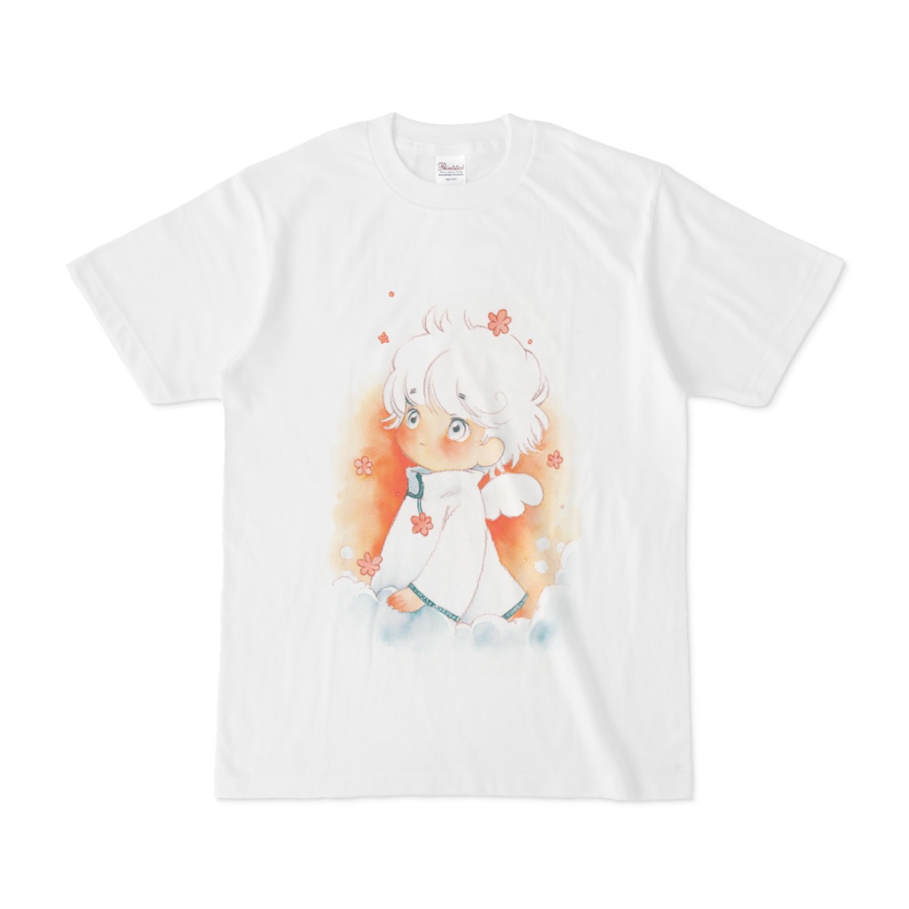 あの日の夕焼けを思う イラスト付きtシャツ ちぃぶっく Booth