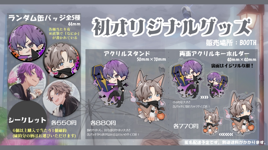 【各種当たり有】シルキーマット加工ランダム缶バッチ~初グッズ記念~