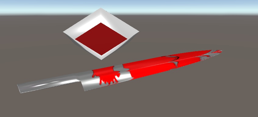 【VRChat向け】血糊付き包丁