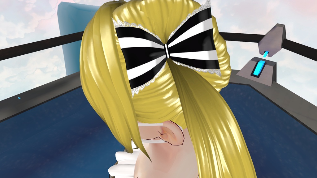 【VRChat向け】ツートンレースリボン