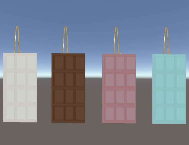 【VRChat向け】板チョコピアス