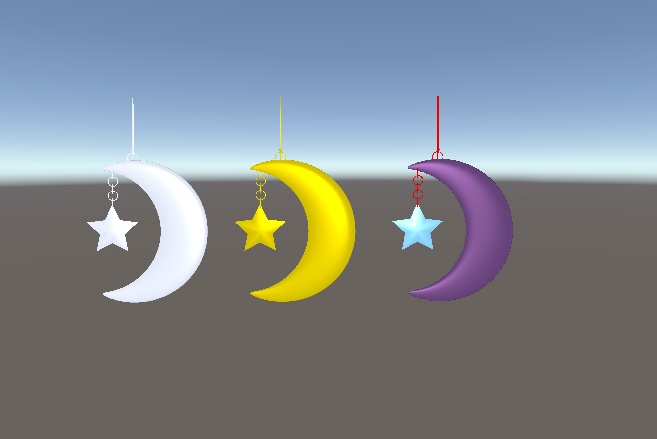 【VRChat向け】星月ピアス