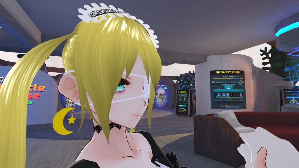 【VRChat向け】星月ピアス