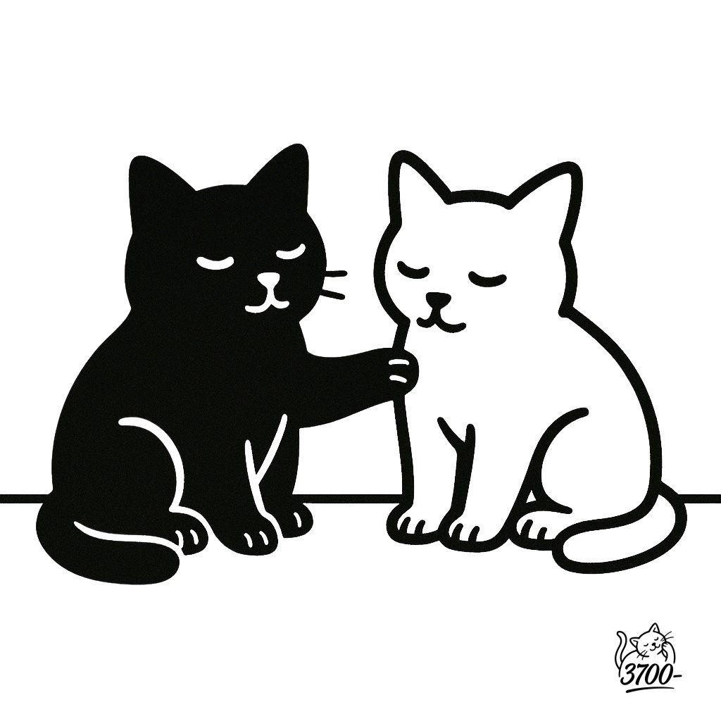 シンプルな猫ステッカー 完全オリジナルです‼️