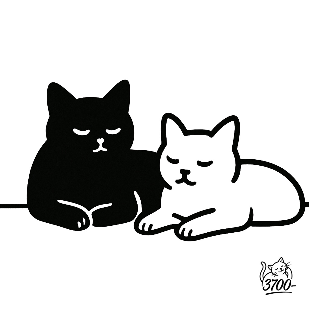 シンプルな猫ステッカー 完全オリジナルです‼️