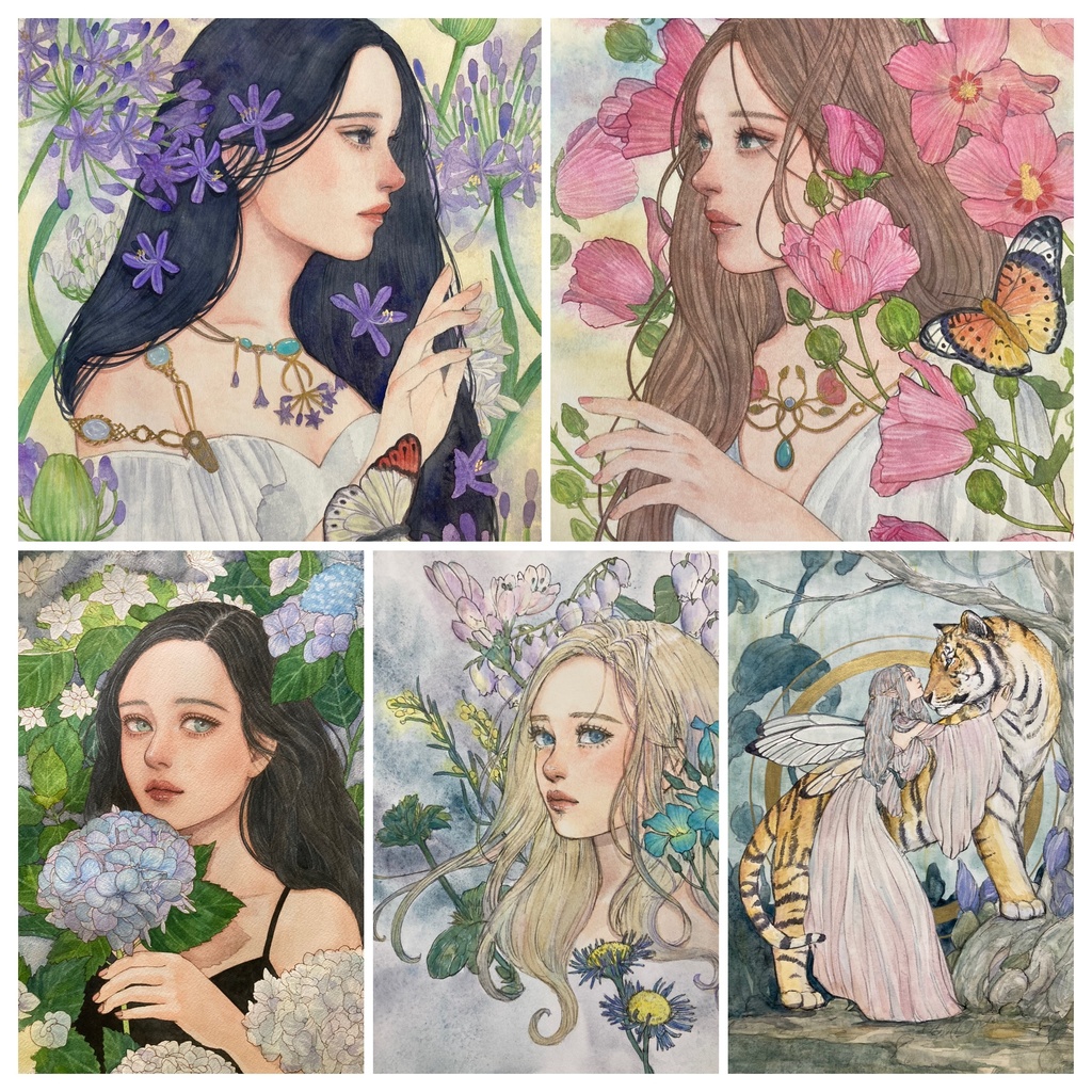 Digital Coloring Book「Where the flowers bloom」