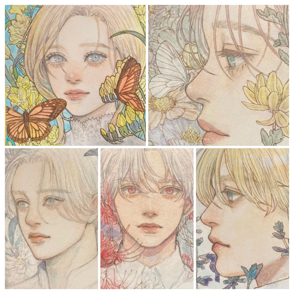 ミニ原画・豆色紙