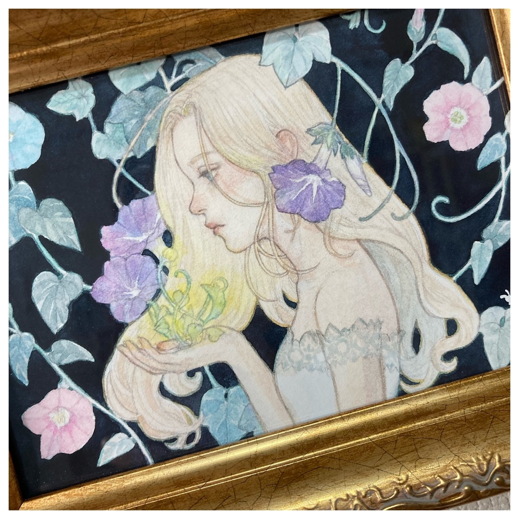 小さめ原画　アサガオ