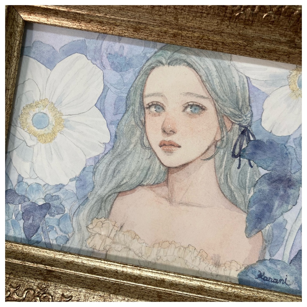 小さめ原画　シュウメイギク