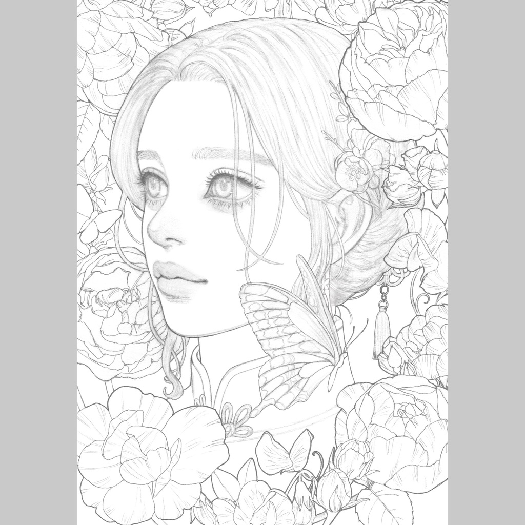 【冊子】大人の塗り絵「花園」