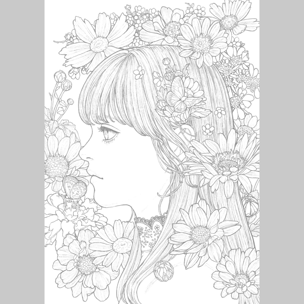 【冊子】大人の塗り絵「花園」