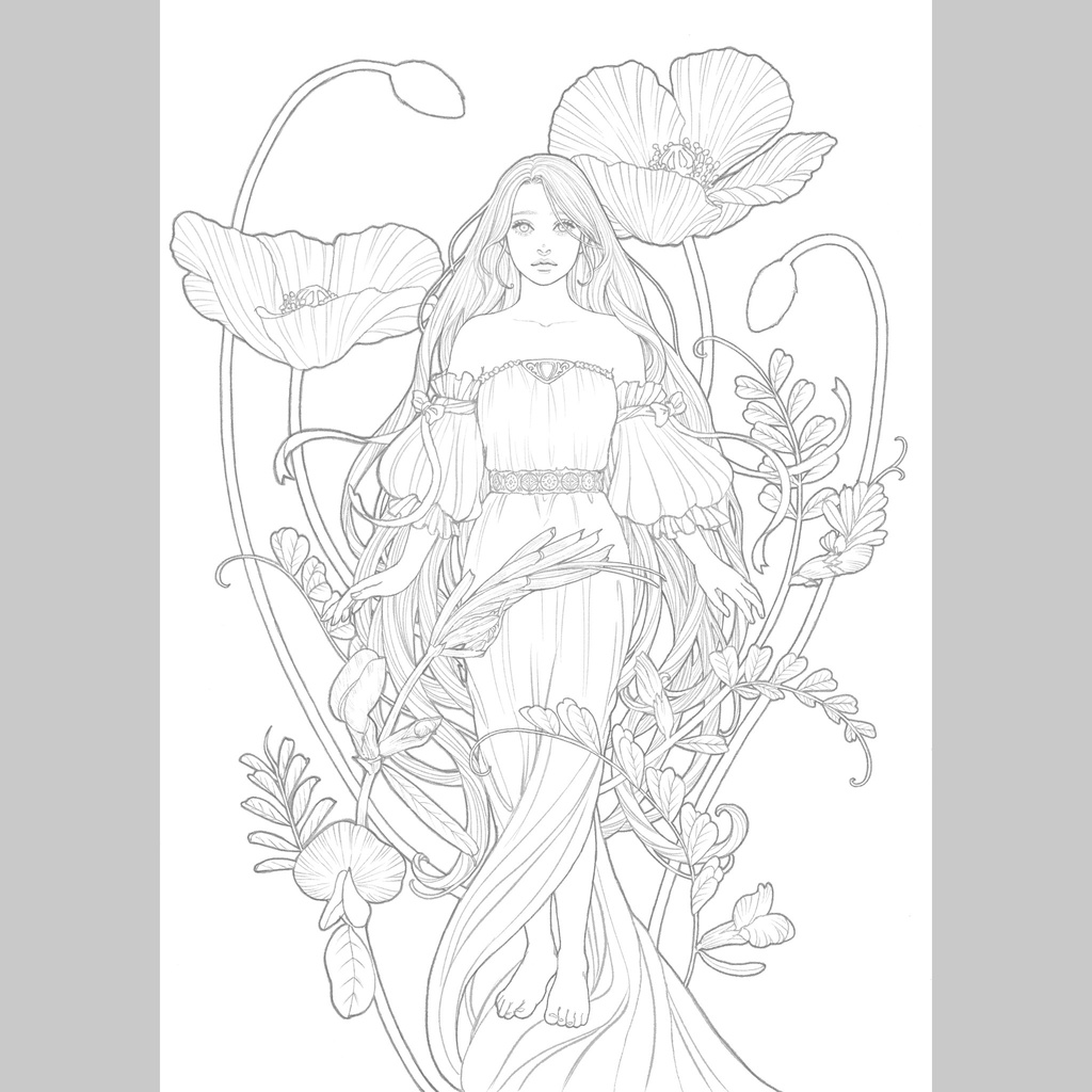 【冊子】大人の塗り絵「花園」