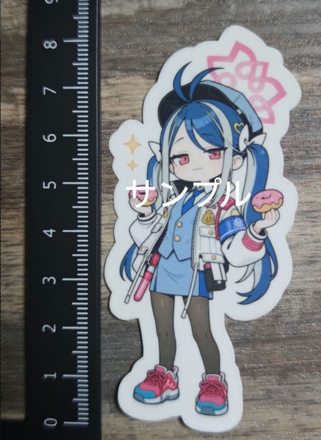 同人　合歓垣フブキ　中務キリノ　尾刃カンナ　　スマホサイズ　ブルーアーカイブ　屋外対応強吸着ステッカー