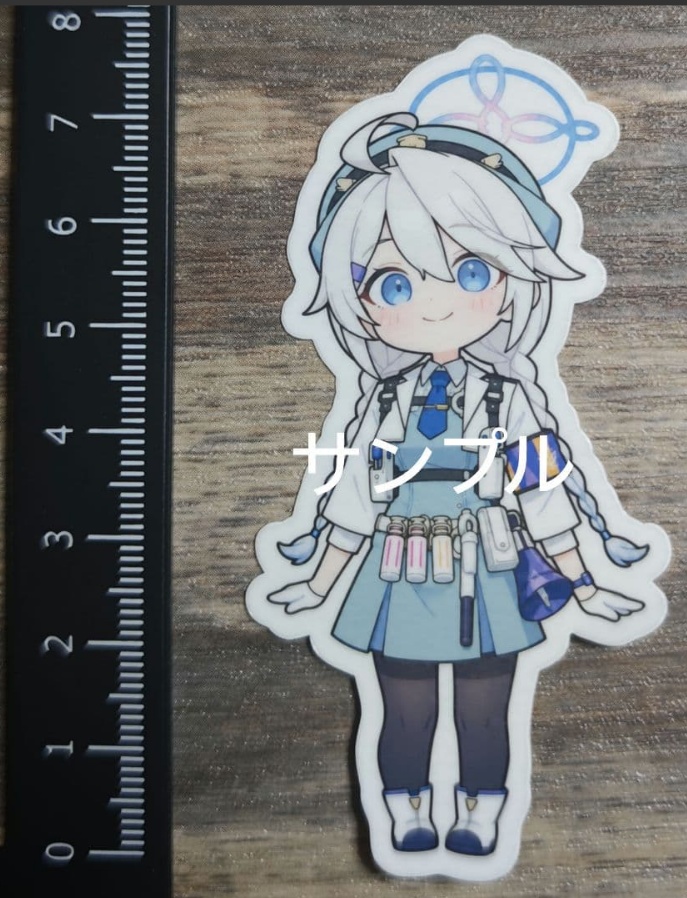 同人 合歓垣フブキ 中務キリノ 尾刃カンナ スマホサイズ ブルーアーカイブ 屋外対応強吸着ステッカー