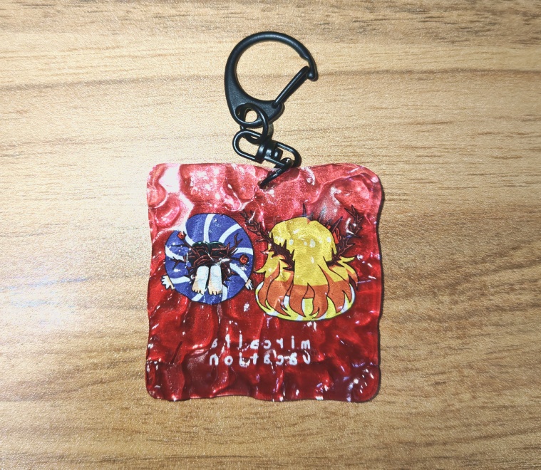 ミルカラ水面アクキー