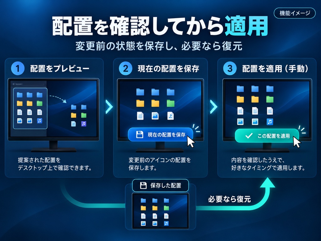 Desktop Organizer v0.4.7|デスクトップアイコン整理【Windows 11】