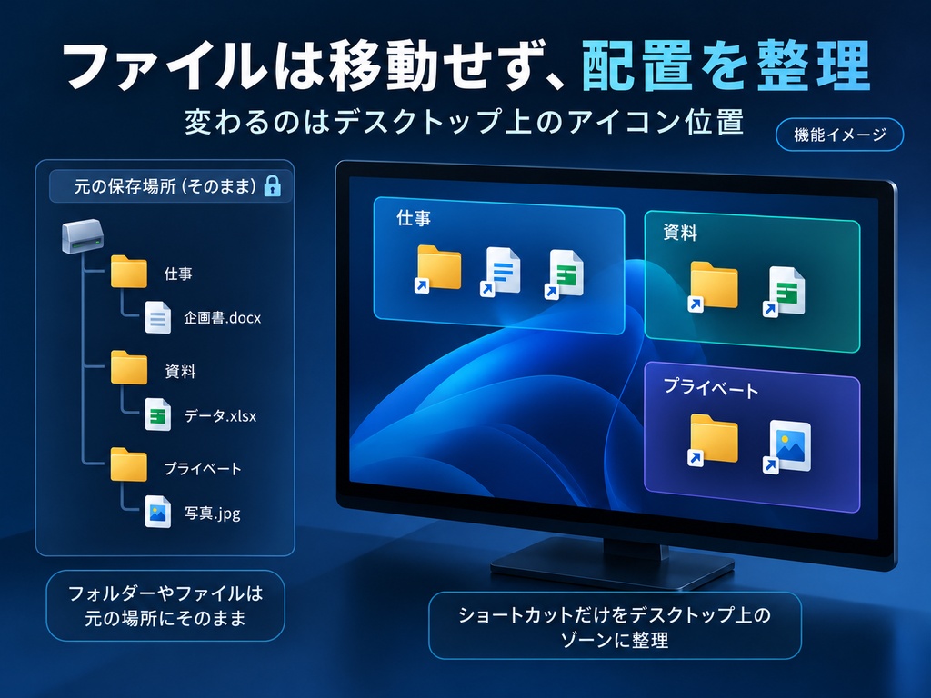 Desktop Organizer v0.4.7|デスクトップアイコン整理【Windows 11】