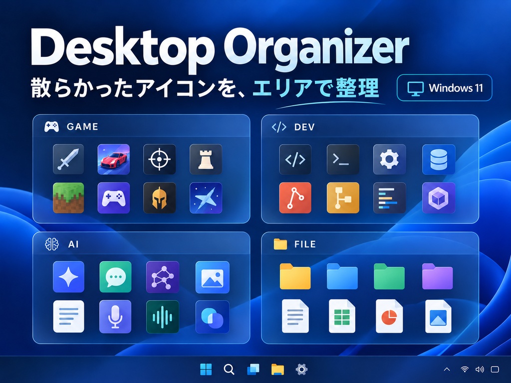 Desktop Organizer v0.4.7｜デスクトップアイコン整理【Windows 11】