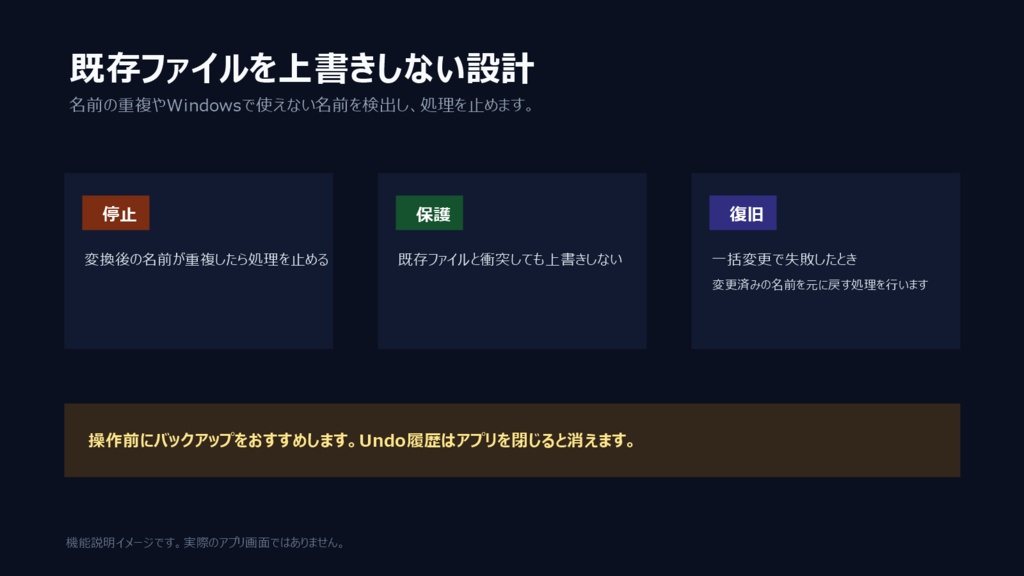 リネームくん|ファイル名の一括変更・連番・正規表現に対応【Windows】