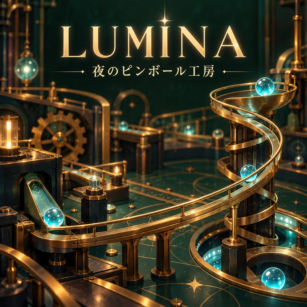 【先行版 v0.9.1】LUMINA｜夜のピンボール工房｜仕掛け32種で回路を作る【Windows】