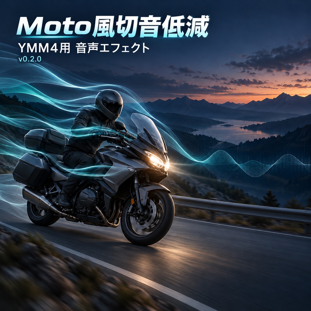 Moto風切音低減 v0.2.0|YMM4音声エフェクト【低域の風・振動】