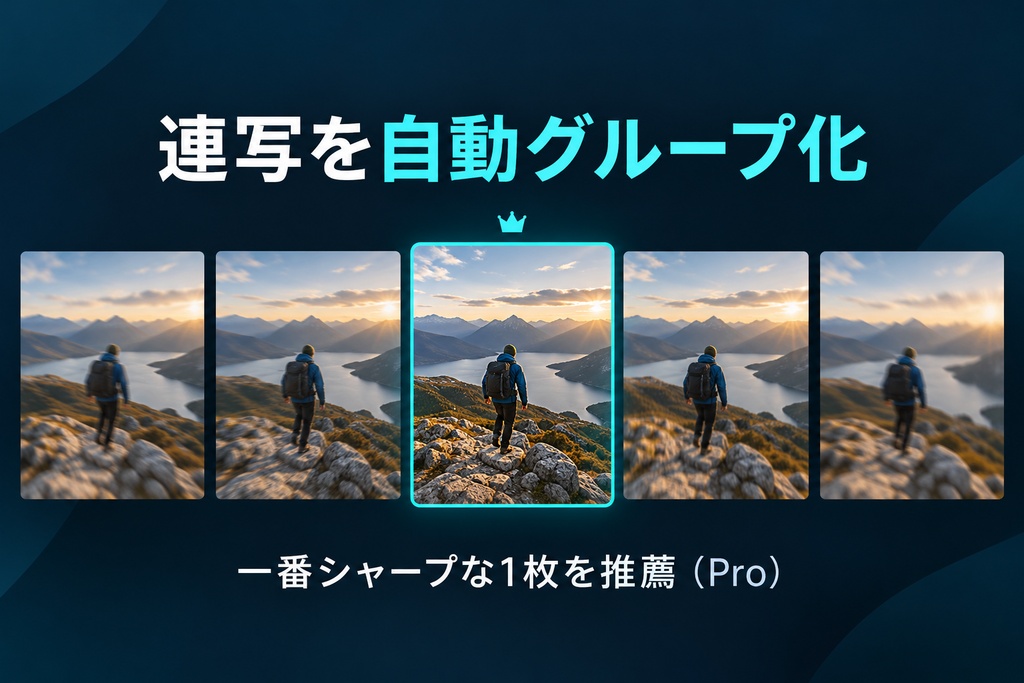 PhotoCull|写真カリング・連写ベストショット選別【Windows】