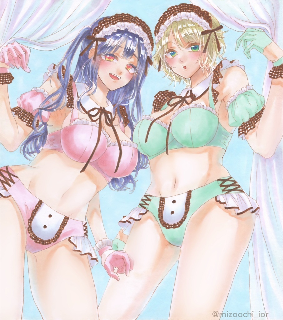アイスクリームビキニメイド 色紙 オリジナル