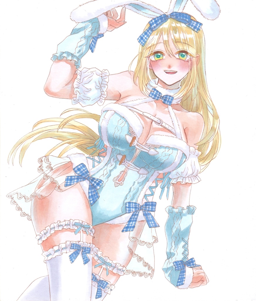 セクシーニットバニーちゃん水色