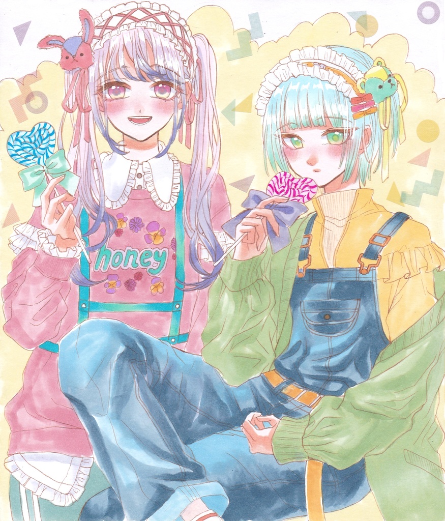 古着系うさくま仲良し女子