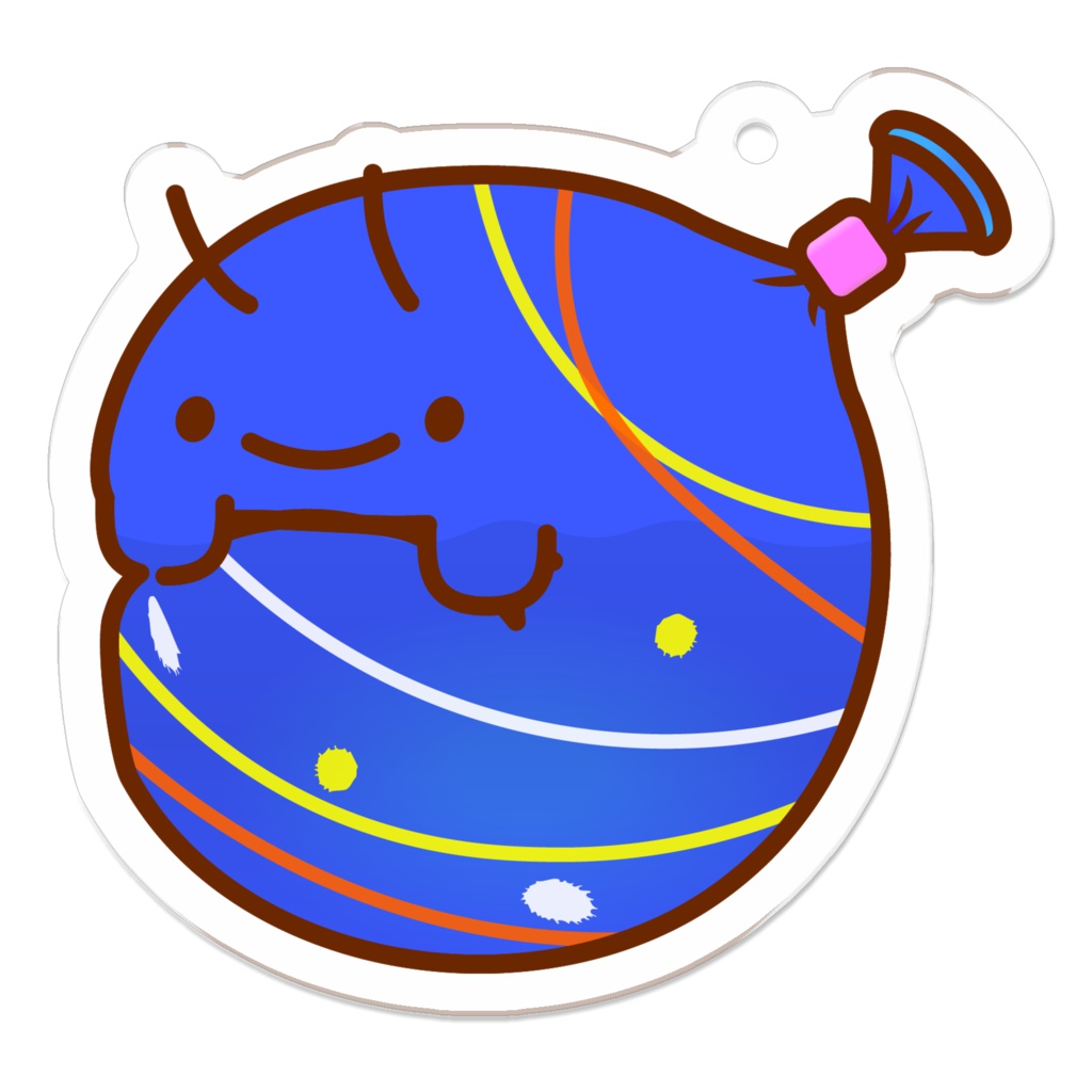 ヨーヨーだんだんのアクリルキーホルダー（青）