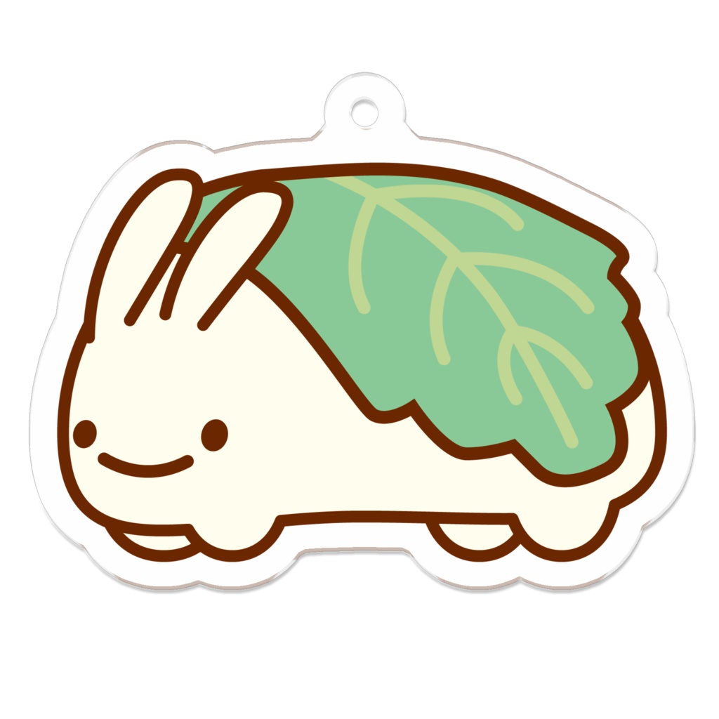 かしわうさうさのアクリルキーホルダー