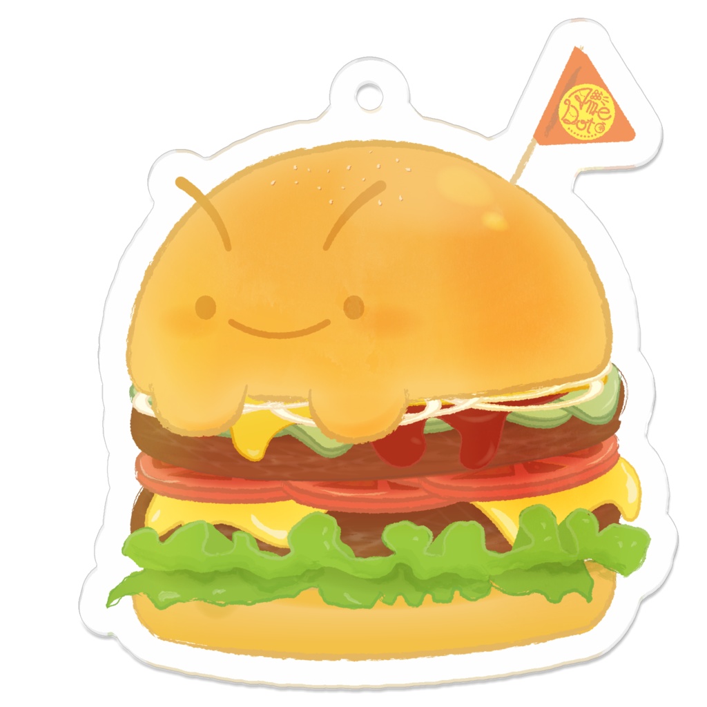 だんだんバーガーのアクリルキーホルダー