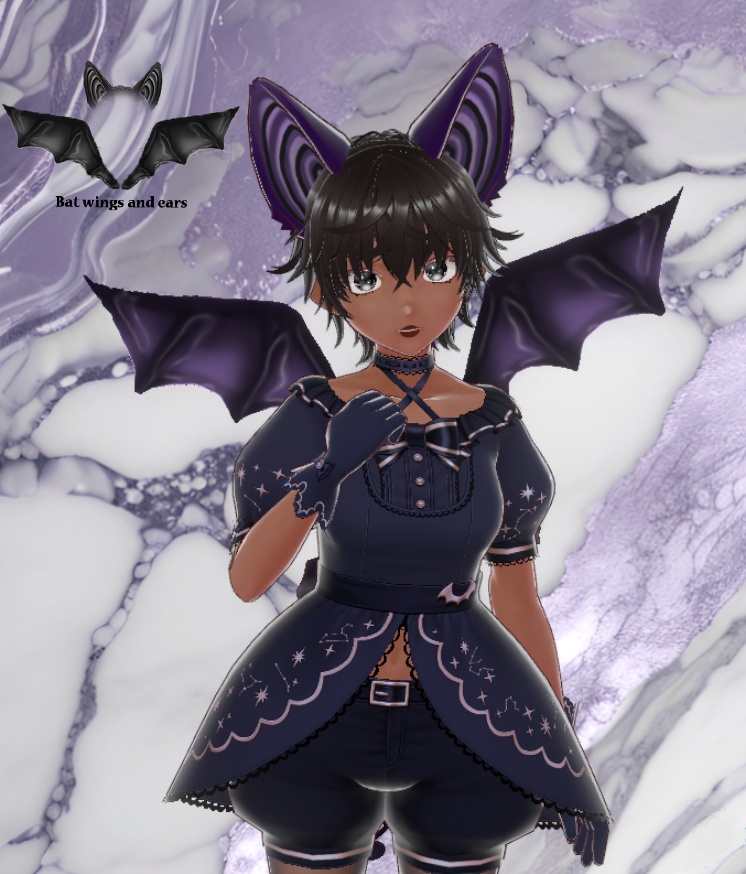 Bat wings and ears