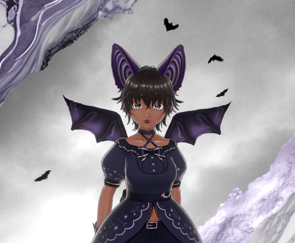 Bat wings and ears