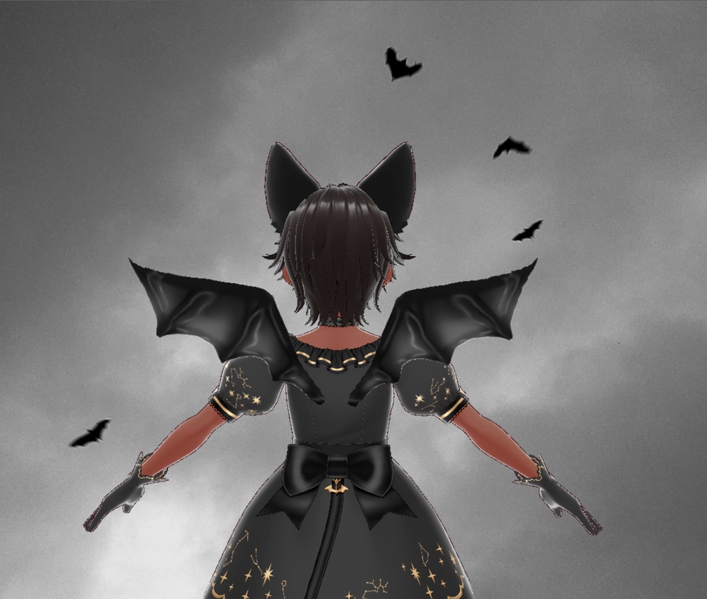 Bat wings and ears
