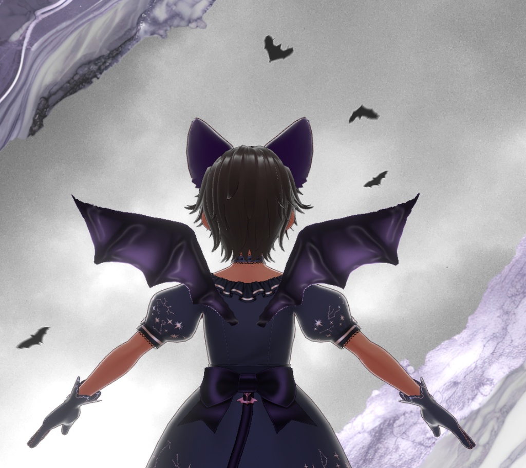 Bat wings and ears