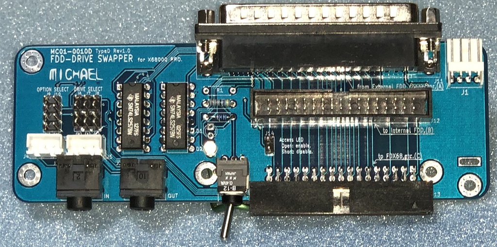 (11/25本文に追記あり)X68000 横置型(PROシリーズ)用 FDD-DRIVE SWAPPER