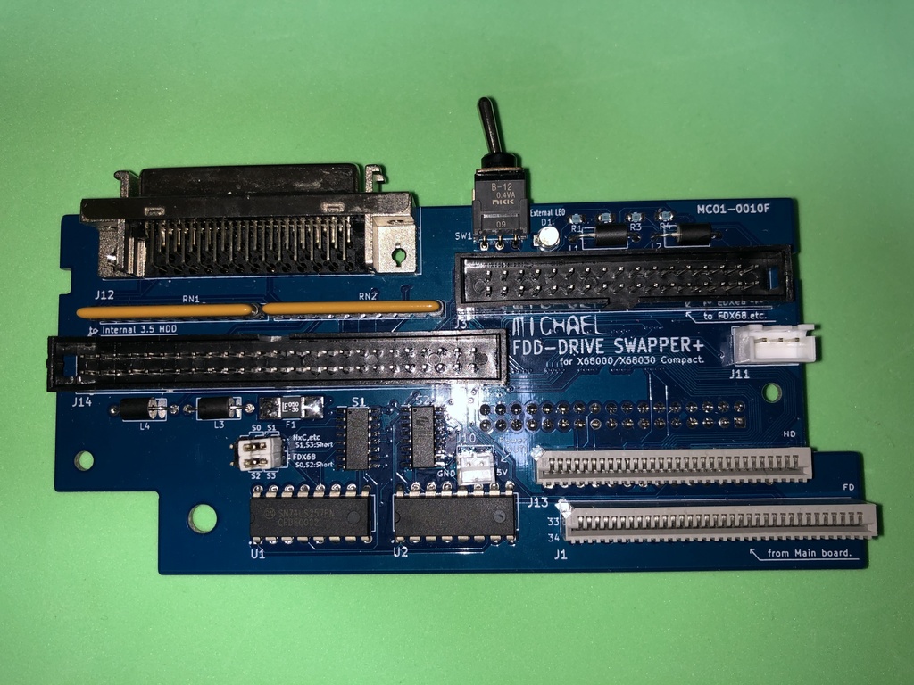 (11/25本文に追記あり)X68000 Compact用 FDD-DRIVE SWAPPER+