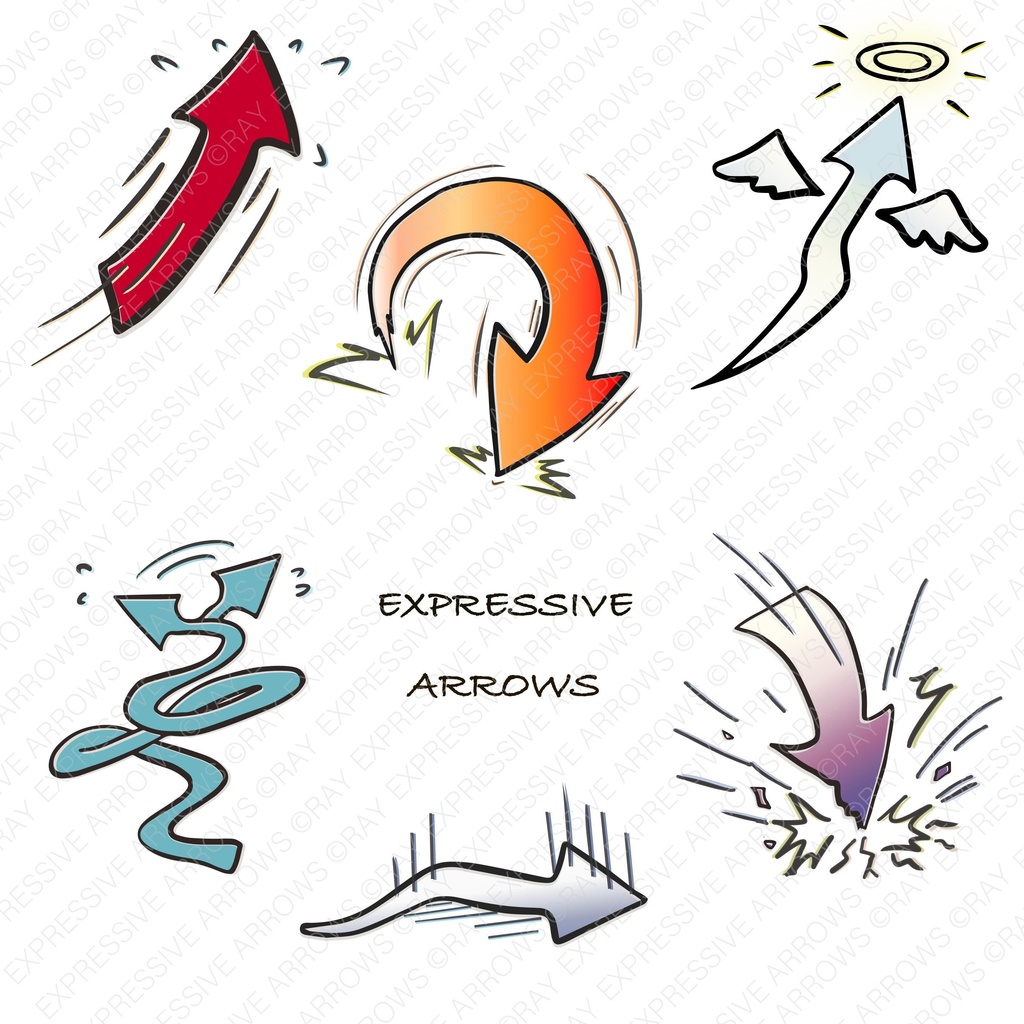 EXPRESSIVE ARROWS−感情が伝わる矢印アイコン Bセット（6種類）