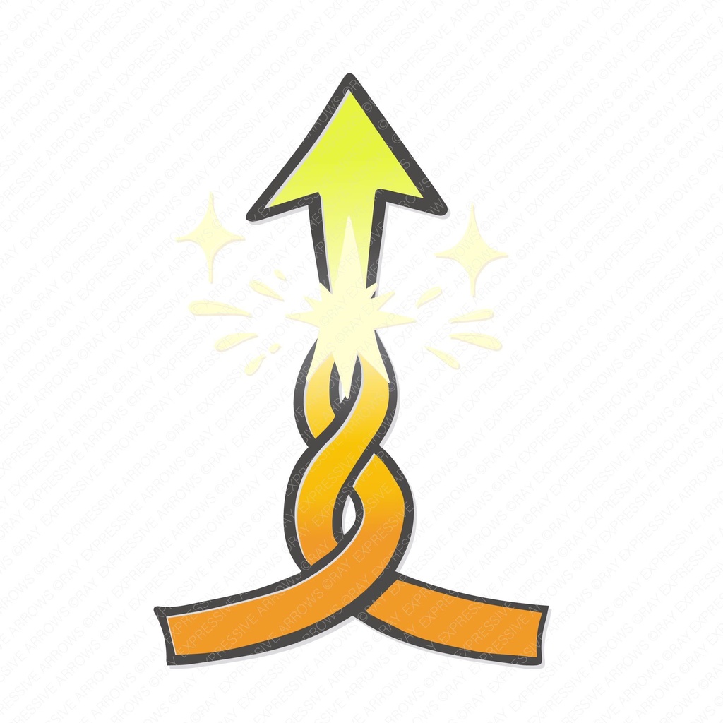 歩み寄り合流矢印_Expressive Arrows｜和解・合意・方向性の一致を示す素材