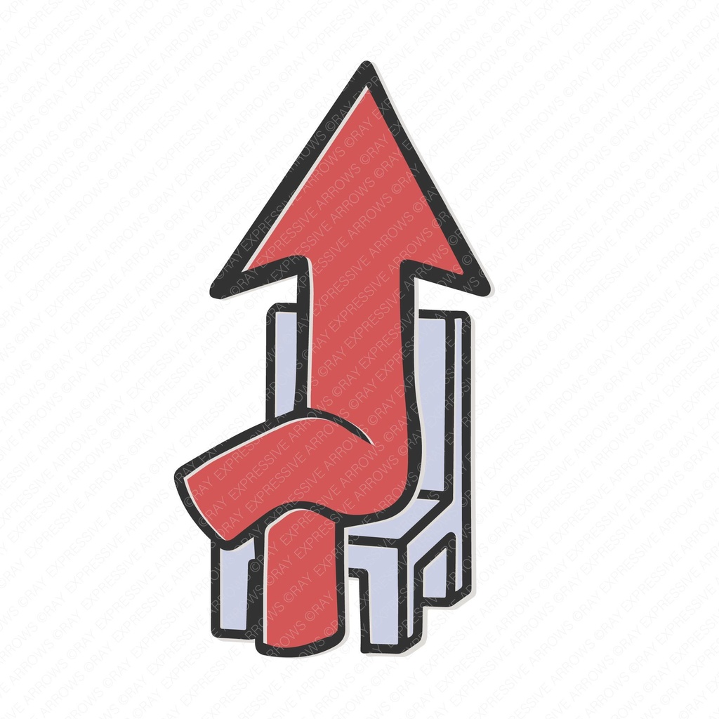 余裕の脚組み待機矢印_Expressive Arrows｜ペンディング・判断待ち・余裕のある待機を示す素材