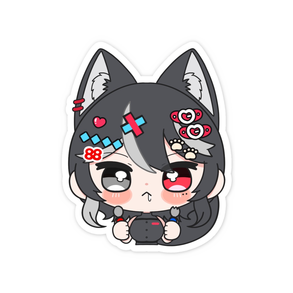 榛葉ややの腹ペコスマホステッカー