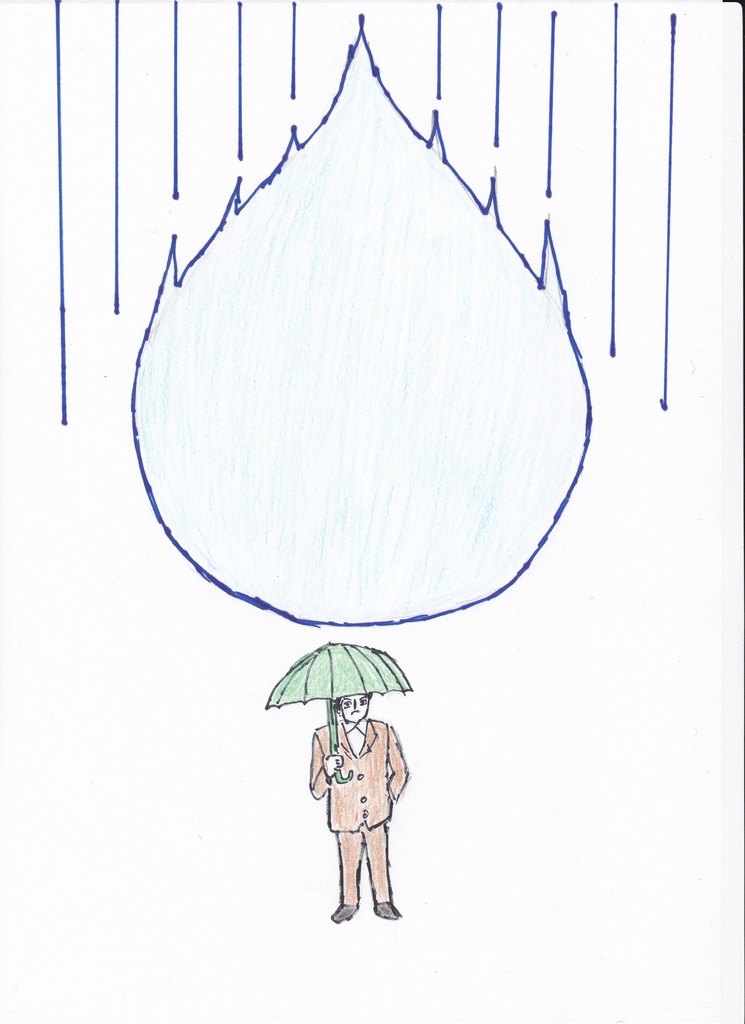 大きな雨粒　A4ポスター