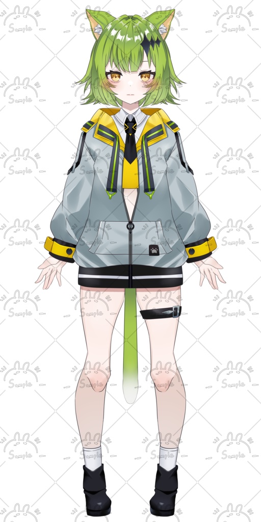 【汎用モデル】猫耳の少女【パーツ分け済みPSD】