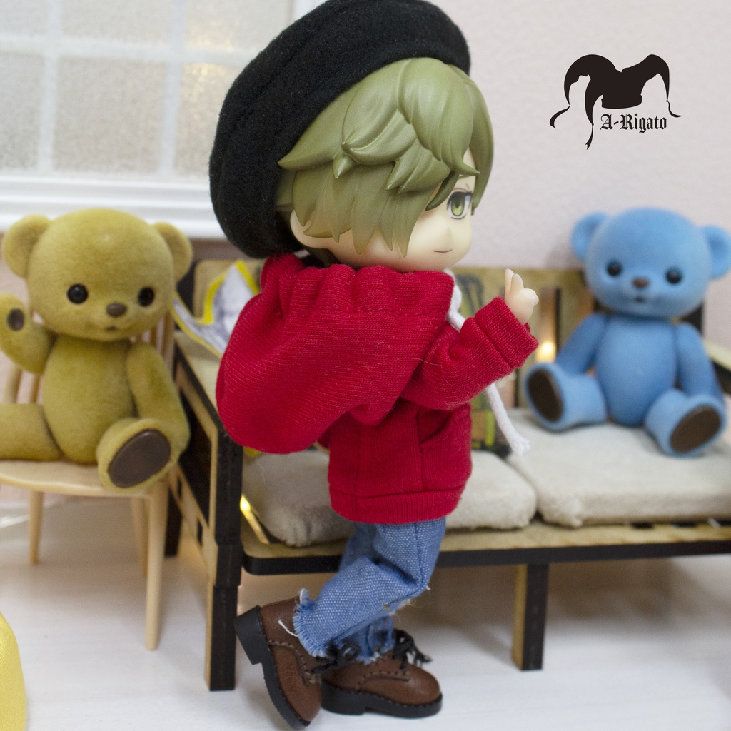 【A-Rigato】オビツ11・ねんどーる共通 ダメージ加工ジーパン