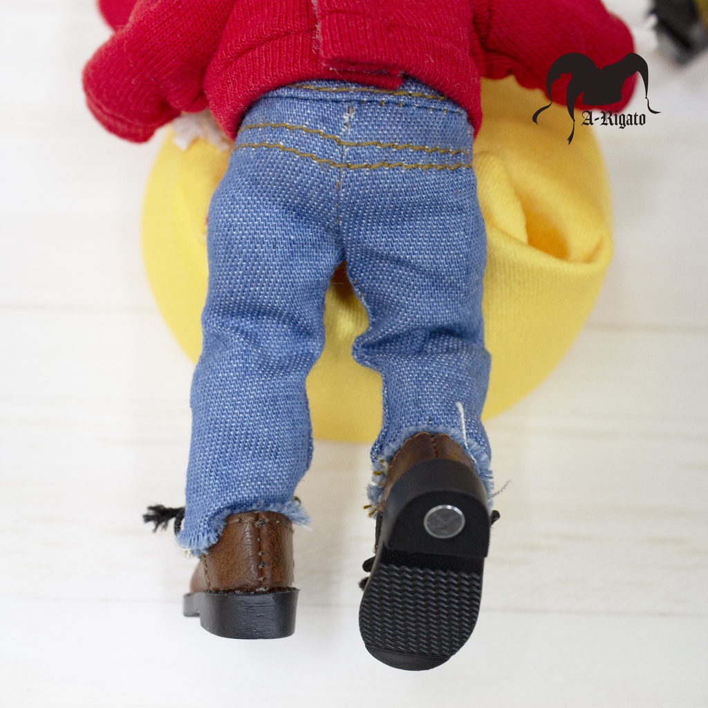 【A-Rigato】オビツ11・ねんどーる共通 ダメージ加工ジーパン