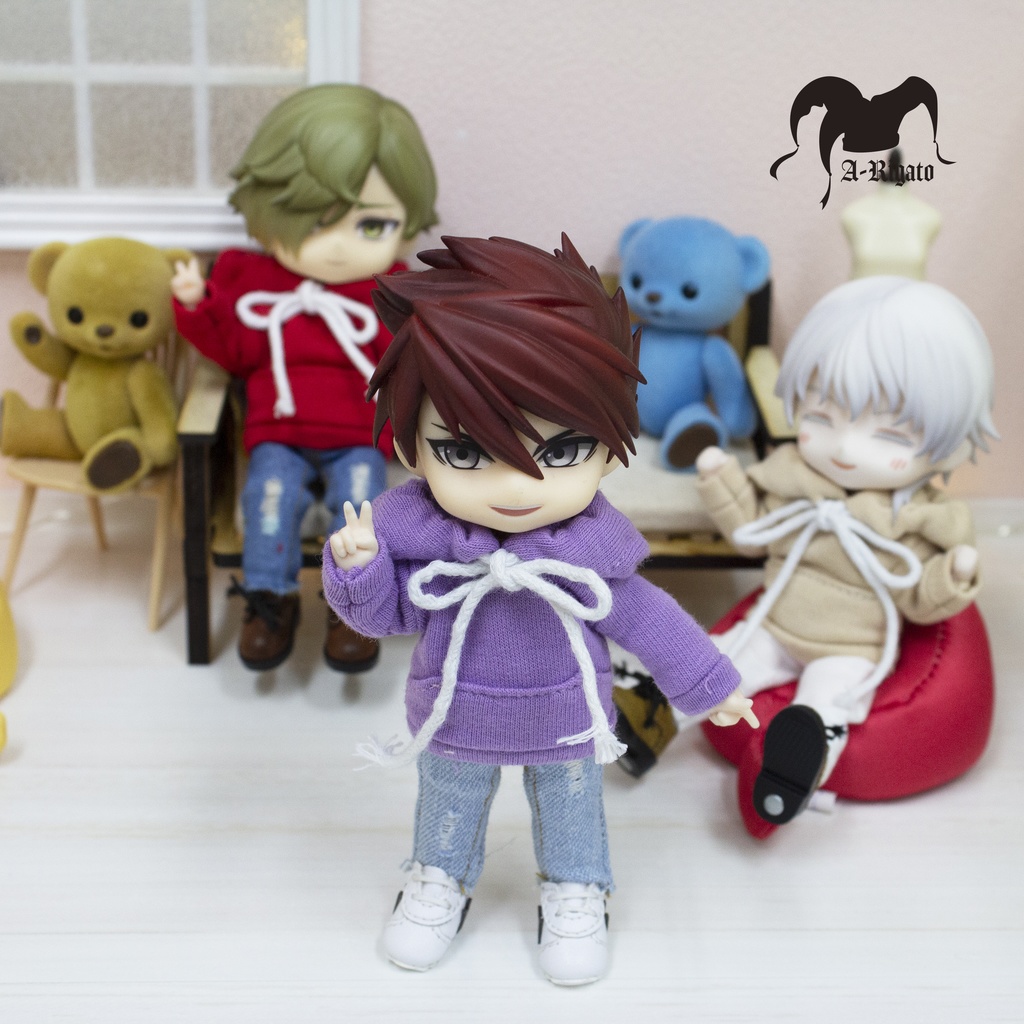 【A-Rigato】オビツ11・ねんどーる共通 ダメージ加工ジーパン