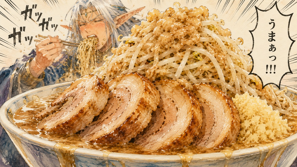 【コメディ】暴食エルフの飯テロ、昼飯陥落物語　＃１～＃５