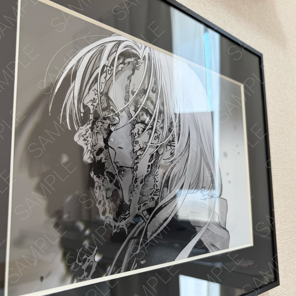 複製原画「脱皮」(額込み)